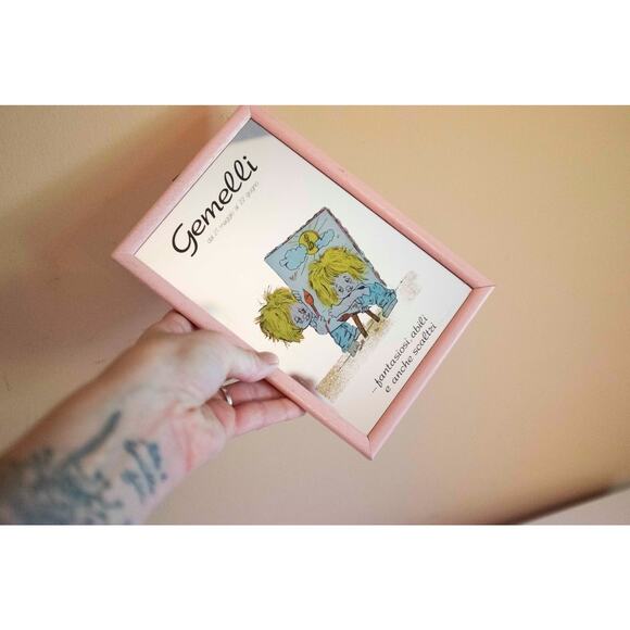 Vintage Gemini Horoscope Mirror, 8” x 5.5”, Made in Italy - Picture 6 of 7